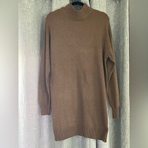 bp Brown Crewneck Tunic Sweater